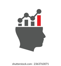 Analytics thinking concept. Business Intelligence manager. Perfect Vector. EPS 10