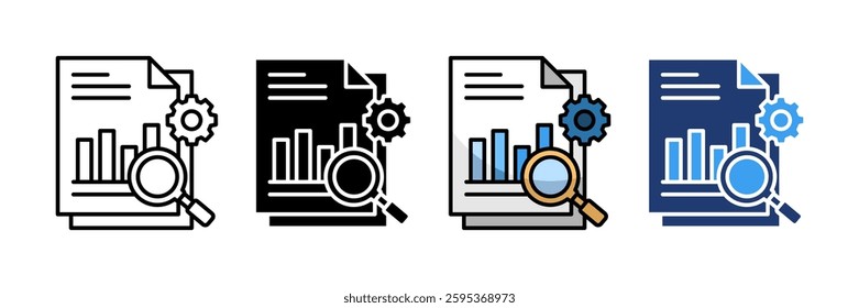 Analytics Tools Icon Set Multiple Style Collection
