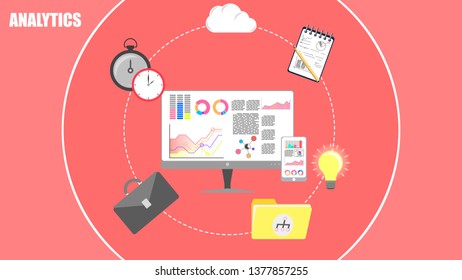 Analytics vector background