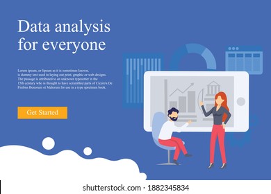 analytics vector colour flat icon