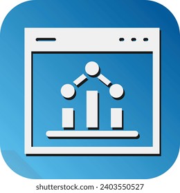 Analytics Vector Glyph Gradient Background Icon For Personal And Commercial Use.
