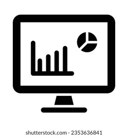 Analytics Vector Glyph Icon For Personal And Commercial Use.
