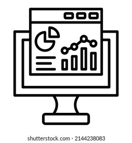 Analytics vector icon. Can be used for printing, mobile and web applications.