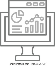 Analytics vector icon. Can be used for printing, mobile and web applications.