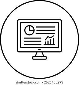 Analytics vector icon. Can be used for printing, mobile and web applications.