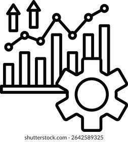 Analytics vector icon. Can be used for printing, mobile and web applications.