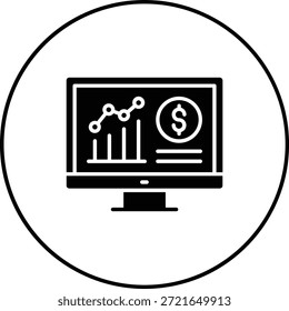 Icono de Vector de Analytics. Se puede utilizar para aplicaciones de impresión, móviles y de Web.