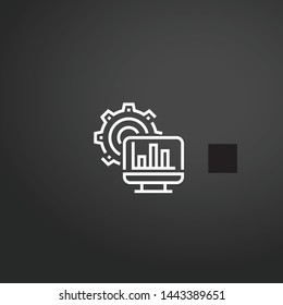 Analytics vector icon. Analytics concept stroke symbol design. Thin graphic elements vector illustration, outline pattern for your web site design, logo, UI. EPS 10.