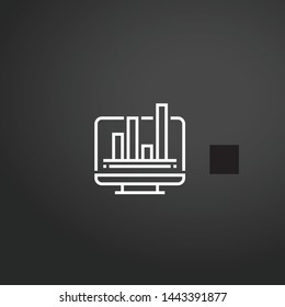 Analytics vector icon. Analytics concept stroke symbol design. Thin graphic elements vector illustration, outline pattern for your web site design, logo, UI. EPS 10.