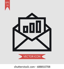 Analytics vector icon, illustration symbol