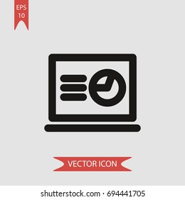 Analytics vector icon, illustration symbol
