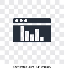 Analytics vector icon isolated on transparent background, Analytics logo concept