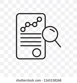 Analytics vector icon isolated on transparent background, Analytics logo concept