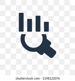 Analytics vector icon isolated on transparent background, Analytics transparency concept can be used web and mobile