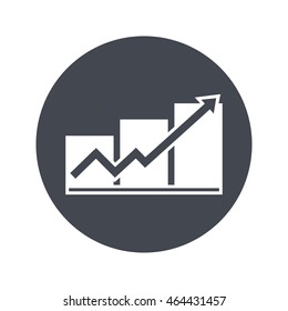 Analytics vector. Icon for web and mobile application. Flat design style.