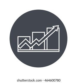 Analytics vector. Icon for web and mobile application. Flat design style.