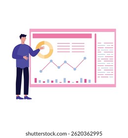 Ilustración vectorial de Analytics que puede modificarse o editarse fácilmente
