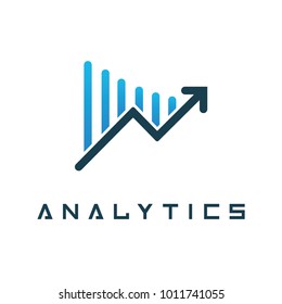 Analytics vector logo design for any data and statistics or marketing company