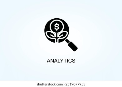 Vector De Análisis O Ilustración De Símbolo De Logotipo