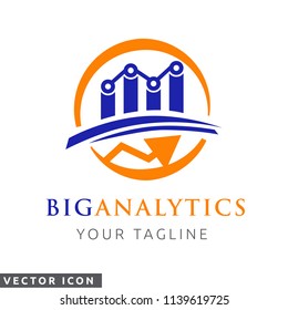 Analytics Vector Logo/Icon, color on white