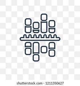 Analytics vector outline icon isolated on transparent background, high quality linear Analytics transparency concept can be used web and mobile