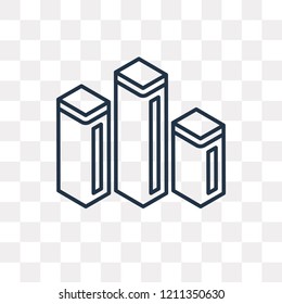 Analytics vector outline icon isolated on transparent background, high quality linear Analytics transparency concept can be used web and mobile