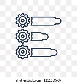 Analytics vector outline icon isolated on transparent background, high quality linear Analytics transparency concept can be used web and mobile