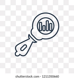 Analytics vector outline icon isolated on transparent background, high quality linear Analytics transparency concept can be used web and mobile