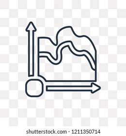 Analytics vector outline icon isolated on transparent background, high quality linear Analytics transparency concept can be used web and mobile