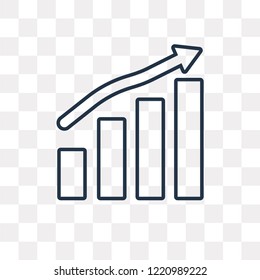 Analytics vector outline icon isolated on transparent background, high quality linear Analytics transparency concept can be used web and mobile
