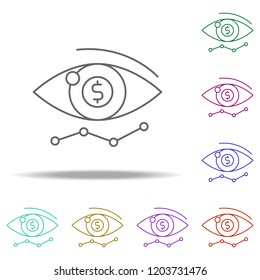 analytics view outline icon. Elements of Banking & Finance in multi color style icons. Simple icon for websites, web design, mobile app, info graphics