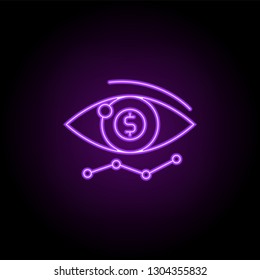 analytics view outline icon. Elements of Banking & Finance in neon style icons. Simple icon for websites, web design, mobile app, info graphics