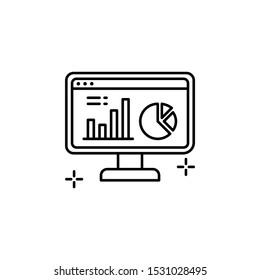 Analytics website business icon. Element of global business icon