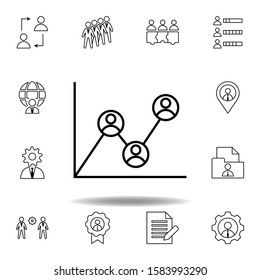 Analytics, worker, report icon. Set of hr elements. Can be used for web, logo, mobile app, UI, UX