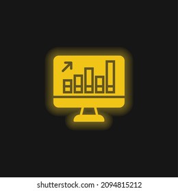 Analytics yellow glowing neon icon - Powered by Shutterstock - Get 15% off with code: PIKWIZARD15