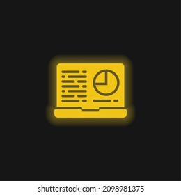 Leuchtendes Neonsymbol für Analytiker