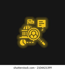 Leuchtendes Neonsymbol für Analytiker