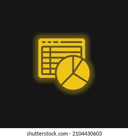 Leuchtendes Neonsymbol für Analytiker