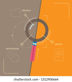 Analyze data infographic. Conceptual business strategy illustration