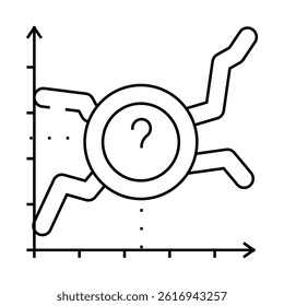 analyze data science line icon vector. analyze data science sign. isolated contour symbol black illustration