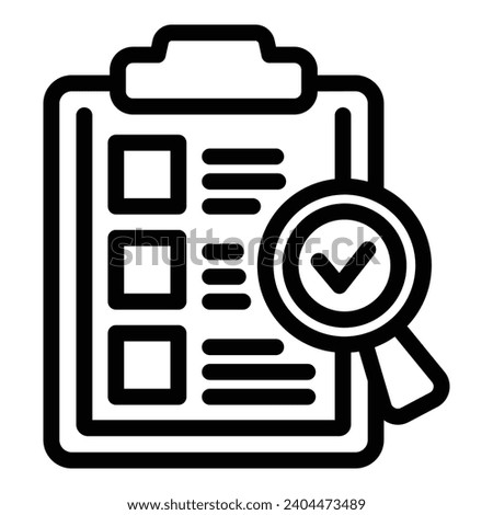 Analyze decision list icon outline vector. Choosing effective strategy. Problem solving plan