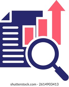 Analyze Icon Fill Vector Illustration