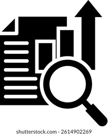 Analyze Icon Glyph Vector Illustration
