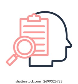 Analyze Icon Line Color Design Vector Illustration