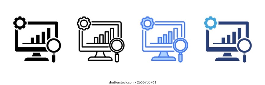 Analisar coleção de vários estilos da folha de ícones