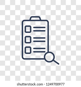 Analyze icon. Trendy linear Analyze logo concept on transparent background from Productivity collection