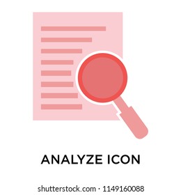 Analyze icon vector isolated on white background for your web and mobile app design, Analyze logo concept