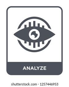 analyze icon vector on white background, analyze trendy filled icons from Marketing collection, analyze simple element illustration