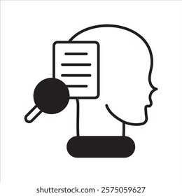Analyze icon with white background vector stock illustration