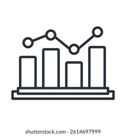 analyze icons isolated on White Background. Flat style design